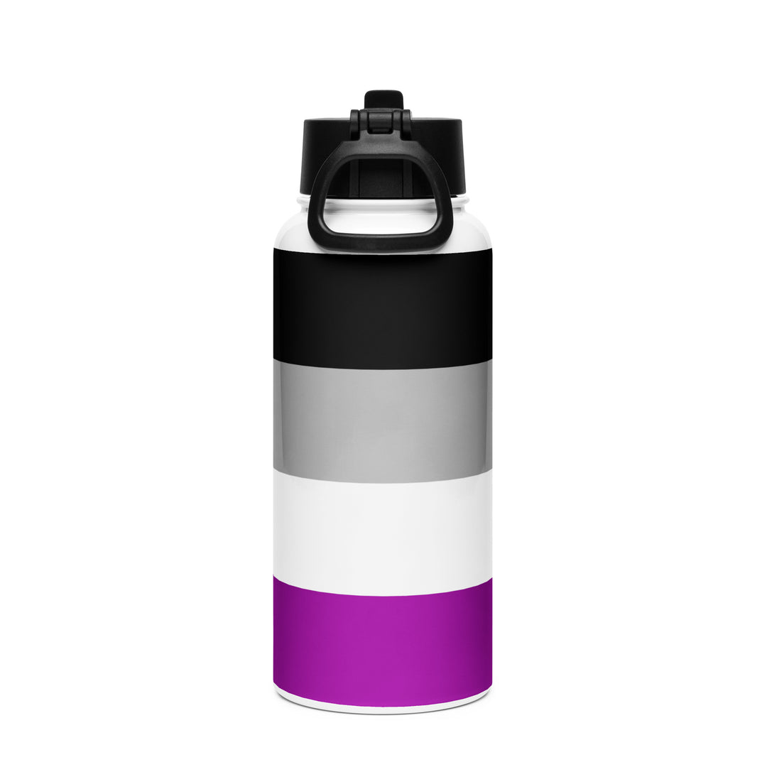 Asexual Pride Flag Stainless Steel Water Bottle Water Bottle The Rainbow Stores