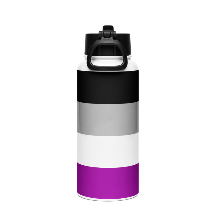 Asexual Pride Flag Stainless Steel Water Bottle Water Bottle The Rainbow Stores