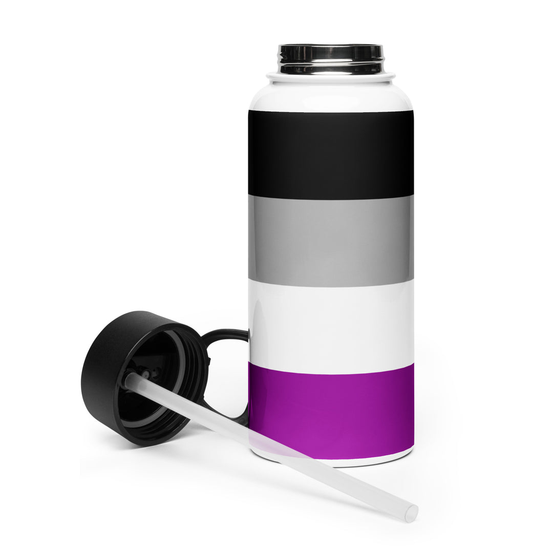 Asexual Pride Flag Stainless Steel Water Bottle Water Bottle The Rainbow Stores