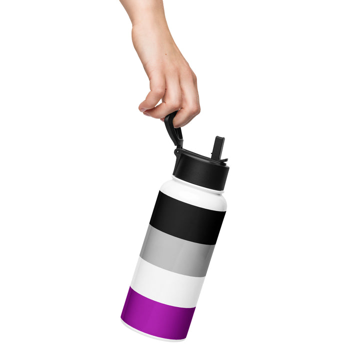 Asexual Pride Flag Stainless Steel Water Bottle Water Bottle The Rainbow Stores