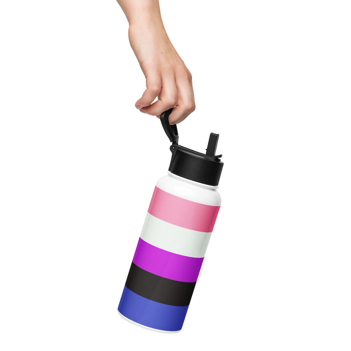 Gender Fluid Pride Flag Stainless Steel Water Bottle