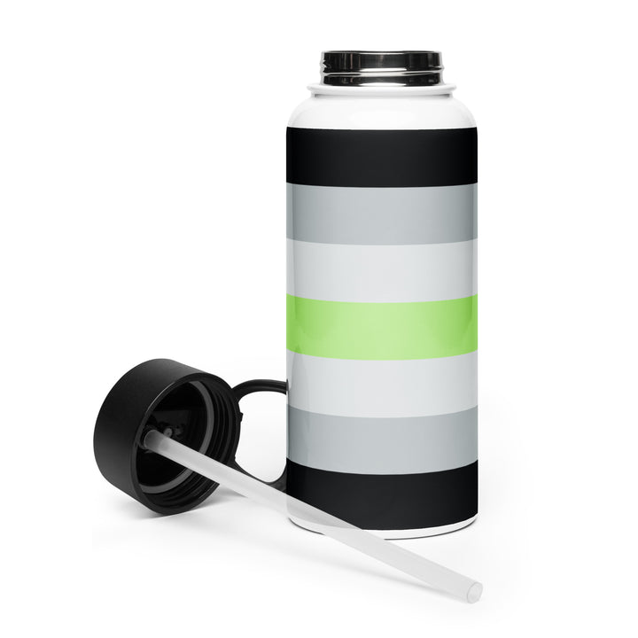 Agender Pride Flag Stainless Steel Water Bottle
