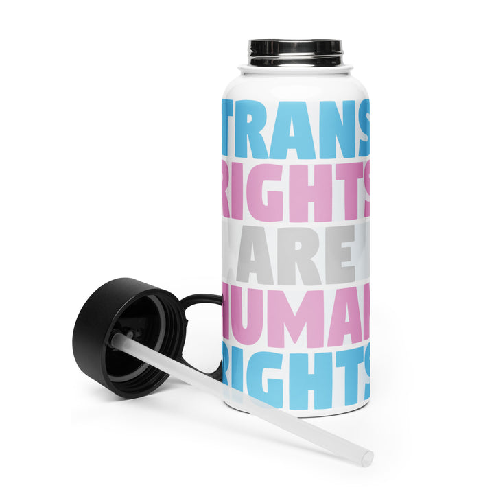 Trans Rights Are Human Rights Stainless Steel Water Bottle
