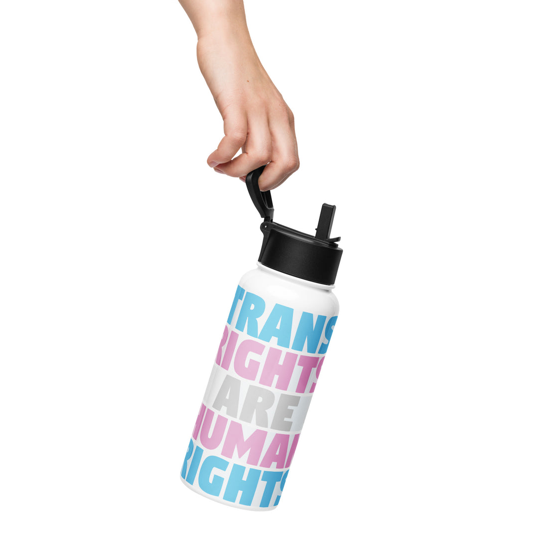 Trans Rights Are Human Rights Stainless Steel Water Bottle