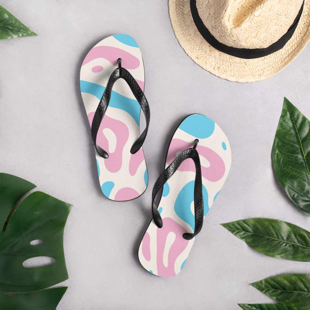 Abstract Trans Pride Flag Flip-Flops Flip Flops The Rainbow Stores
