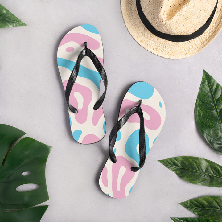 Abstract Trans Pride Flag Flip-Flops Flip Flops The Rainbow Stores