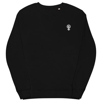 Feminist Symbol Embroidered Organic Sweatshirt Sweatshirts The Rainbow Stores