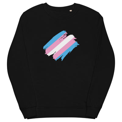 Trans Pride Brush Strokes Organic Sweatshirt Sweatshirts SOL's The Rainbow Stores