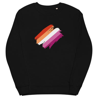 Lesbian Pride Brush Strokes Organic Sweatshirt Sweatshirts SOL's The Rainbow Stores
