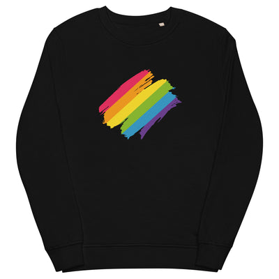 Rainbow Pride Brush Strokes Organic Sweatshirt Sweatshirts SOL's The Rainbow Stores
