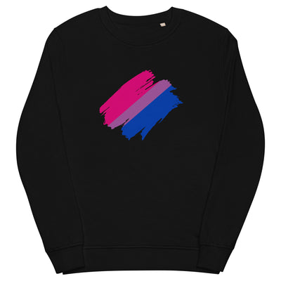 Bisexual Brush Strokes Organic Sweatshirt Sweatshirts SOL's The Rainbow Stores