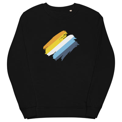 AroAce Pride Brush Strokes Organic Sweatshirt Sweatshirts SOL's The Rainbow Stores