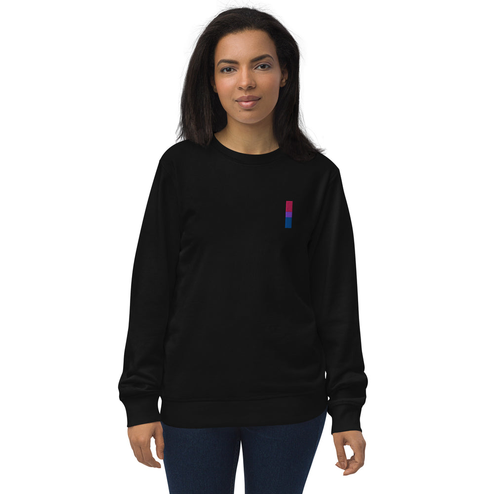 Bisexual Embroidered Pride Flag Organic Sweatshirt Sweatshirts SOL's The Rainbow Stores