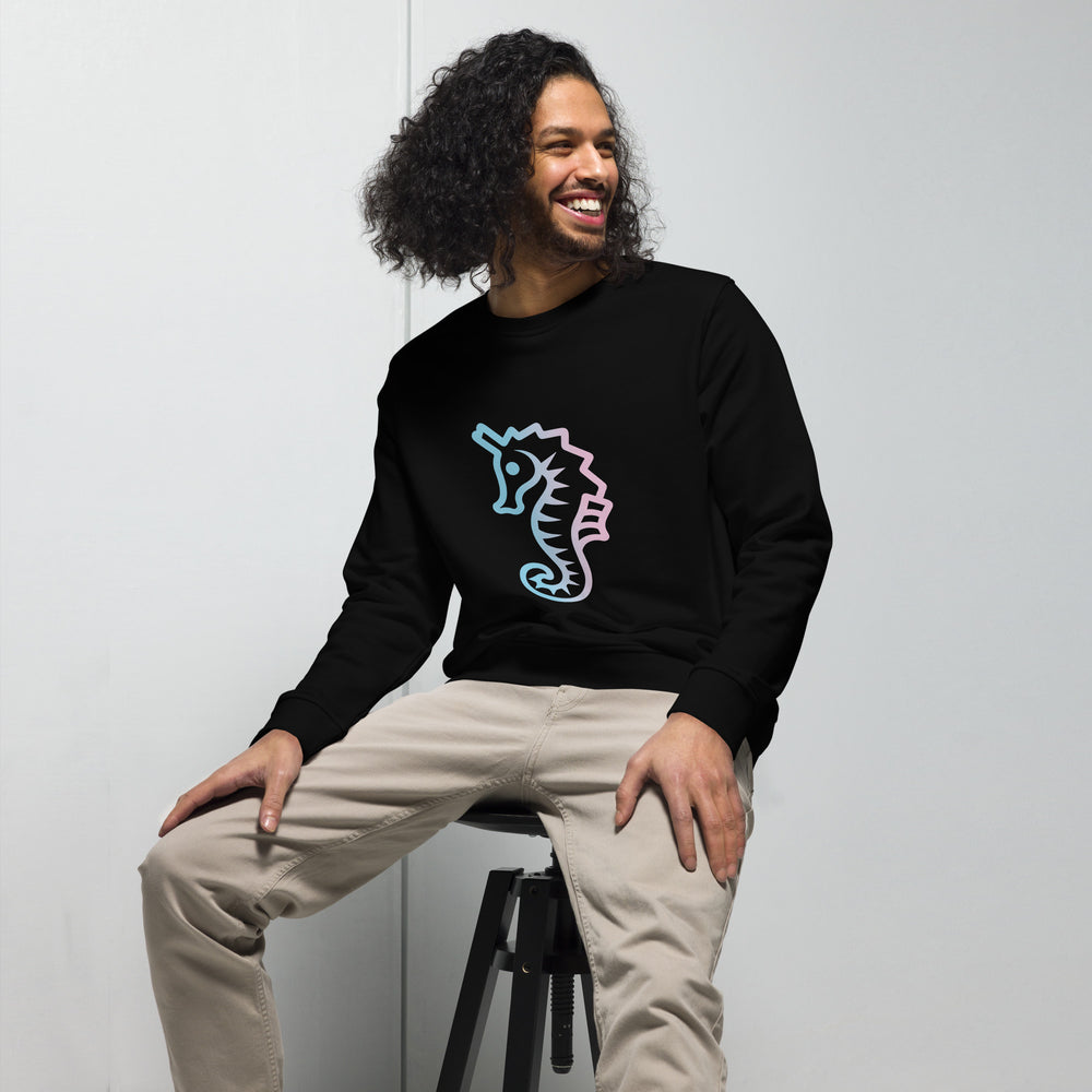 Trans Dad Seahorse Organic Sweatshirt The Rainbow Stores