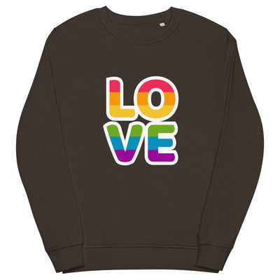 Rainbow Love Organic Sweatshirt Sweatshirts SOL's The Rainbow Stores