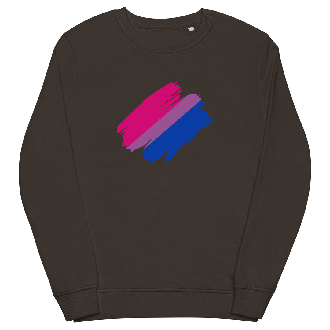 Bisexual Brush Strokes Organic Sweatshirt Sweatshirts SOL's The Rainbow Stores