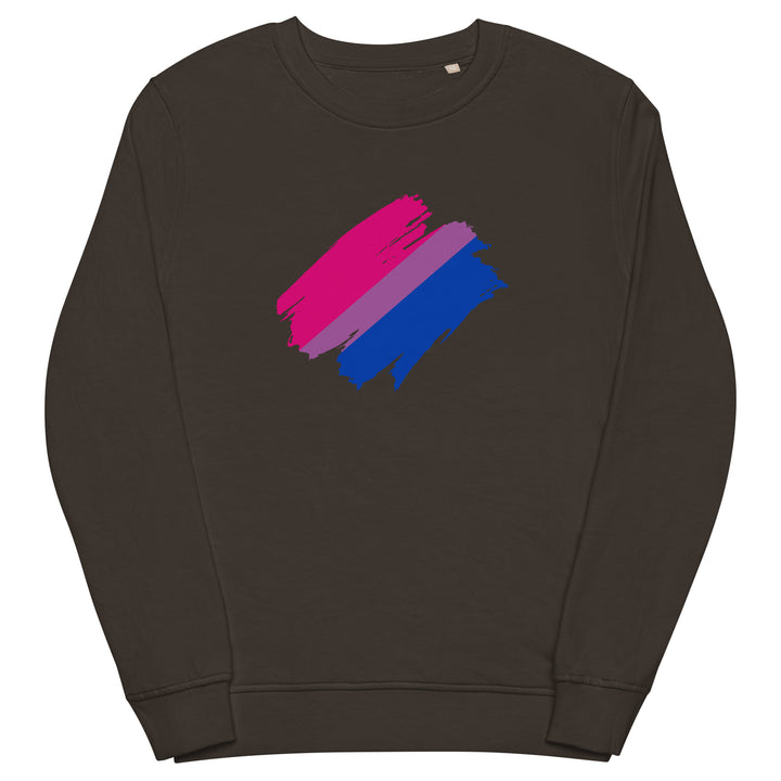 Bisexual Brush Strokes Organic Sweatshirt Sweatshirts SOL's The Rainbow Stores