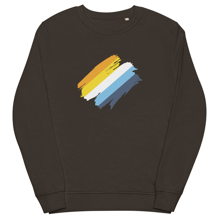 AroAce Pride Brush Strokes Organic Sweatshirt Sweatshirts SOL's The Rainbow Stores