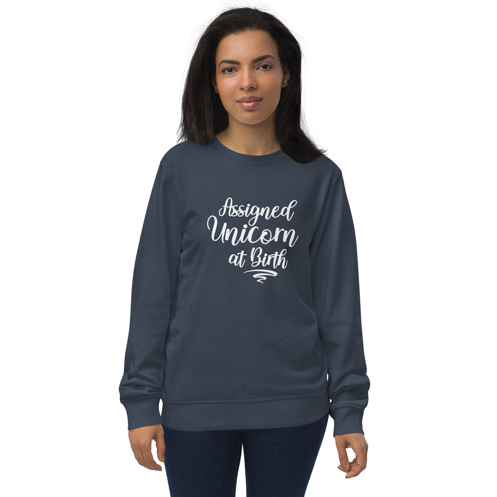 Assigned Unicorn at Birth Organic Sweatshirt Sweatshirts SOL's The Rainbow Stores