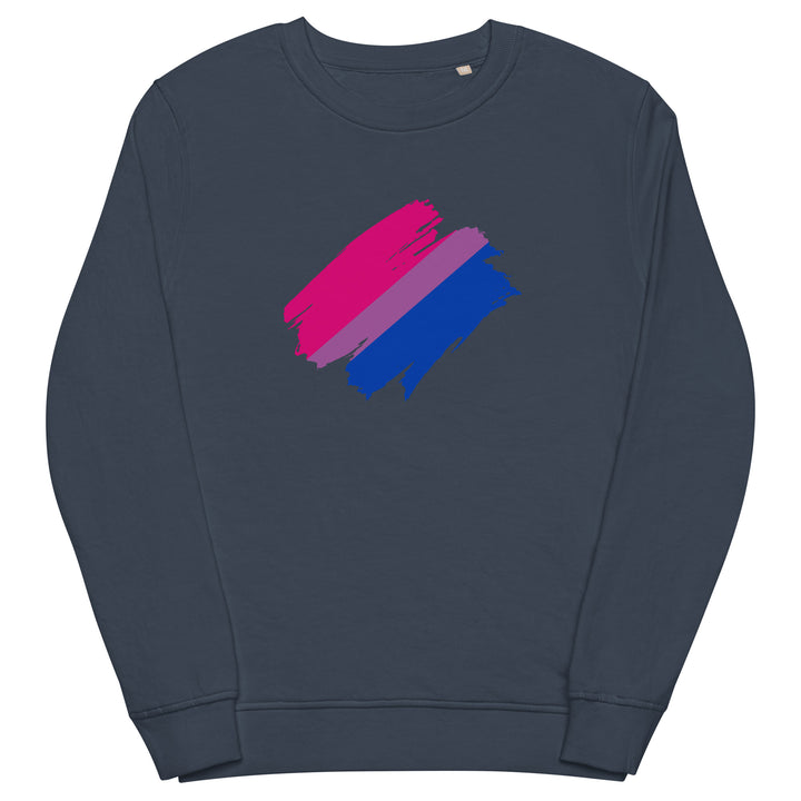 Bisexual Brush Strokes Organic Sweatshirt Sweatshirts SOL's The Rainbow Stores