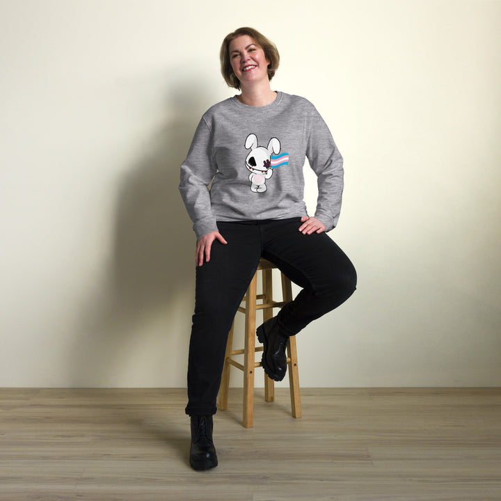 Deadly Bunny Trans Sweatshirt Sweatshirts SOL's The Rainbow Stores