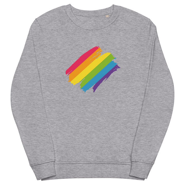 Rainbow Pride Brush Strokes Organic Sweatshirt Sweatshirts SOL's The Rainbow Stores