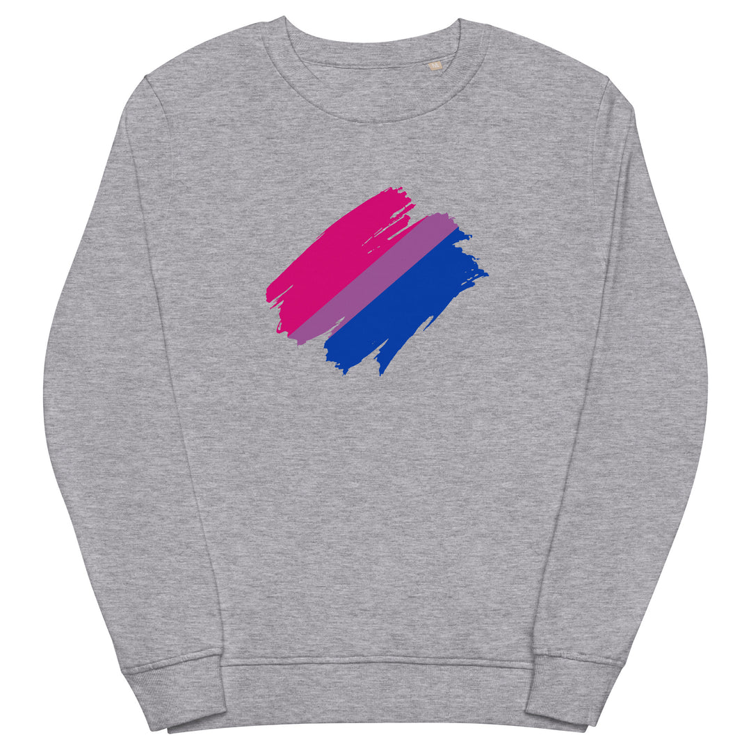 Bisexual Brush Strokes Organic Sweatshirt Sweatshirts SOL's The Rainbow Stores