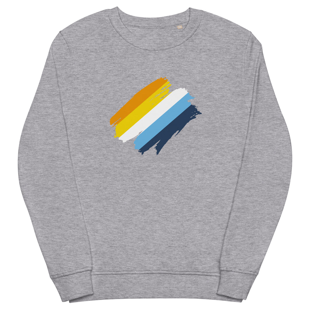 AroAce Pride Brush Strokes Organic Sweatshirt Sweatshirts SOL's The Rainbow Stores