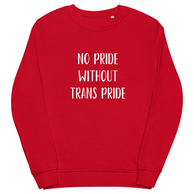 No Pride Without Trans Pride Organic Sweatshirt Sweatshirts SOL's The Rainbow Stores