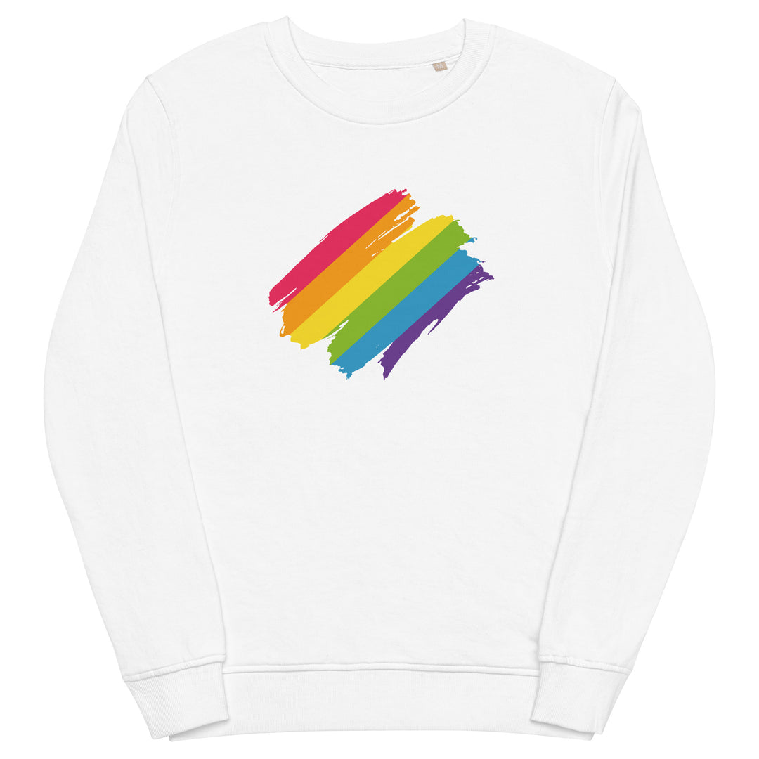 Rainbow Pride Brush Strokes Organic Sweatshirt Sweatshirts SOL's The Rainbow Stores