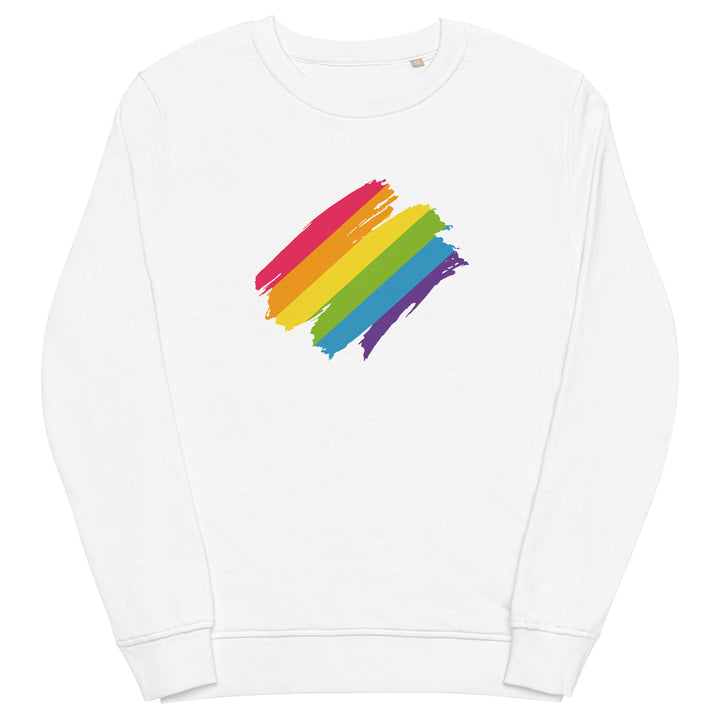 Rainbow Pride Brush Strokes Organic Sweatshirt Sweatshirts SOL's The Rainbow Stores