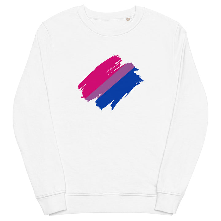 Bisexual Brush Strokes Organic Sweatshirt Sweatshirts SOL's The Rainbow Stores