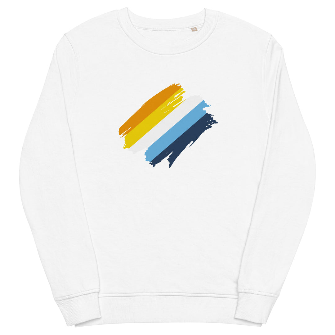 AroAce Pride Brush Strokes Organic Sweatshirt Sweatshirts SOL's The Rainbow Stores