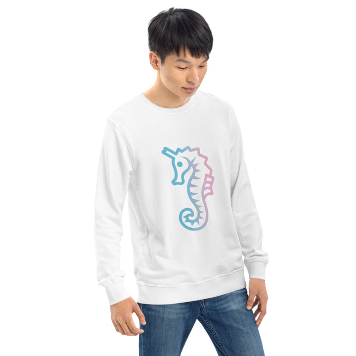 Trans Dad Seahorse Organic Sweatshirt The Rainbow Stores