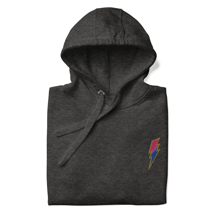 Bisexual Pride Lightning Embroidered Hoodie Hoodies The Rainbow Stores
