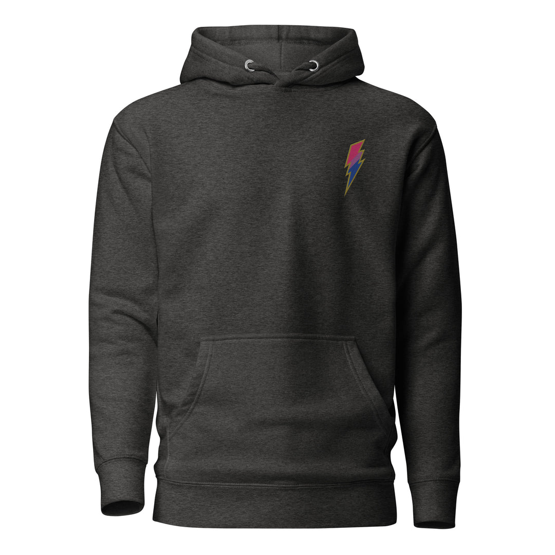 Bisexual Pride Lightning Embroidered Hoodie Hoodies The Rainbow Stores