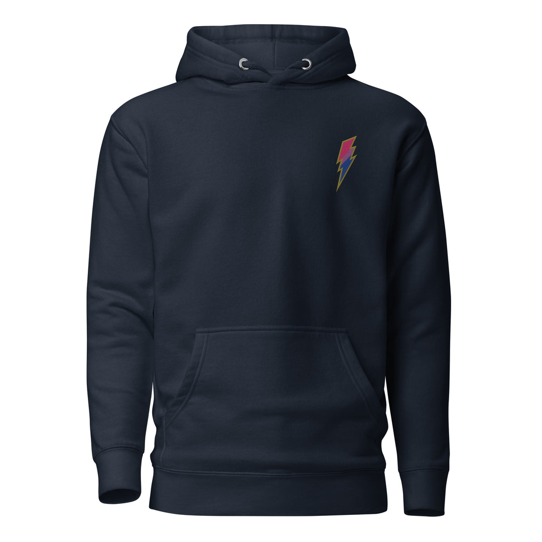 Bisexual Pride Lightning Embroidered Hoodie Hoodies The Rainbow Stores