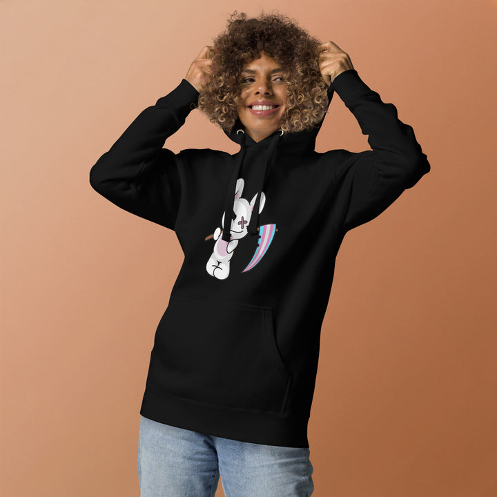 Deadly Bunny With A Trans Pride Flag Hoodie The Rainbow Stores