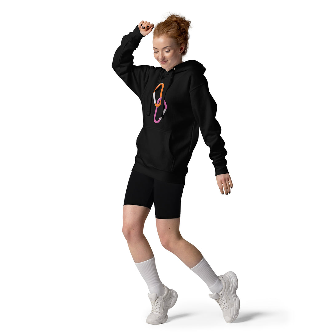Double Carabiner Lesbian Hoodie Hoodies The Rainbow Stores