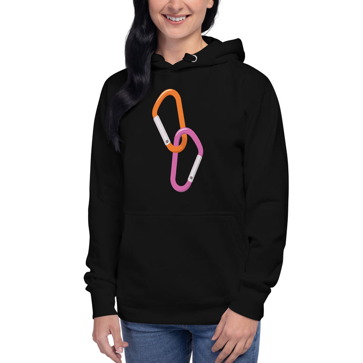 Double Carabiner Lesbian Hoodie Hoodies The Rainbow Stores