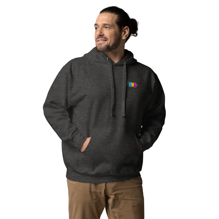 Pansexual Pride Battery Charged Hoodie The Rainbow Stores