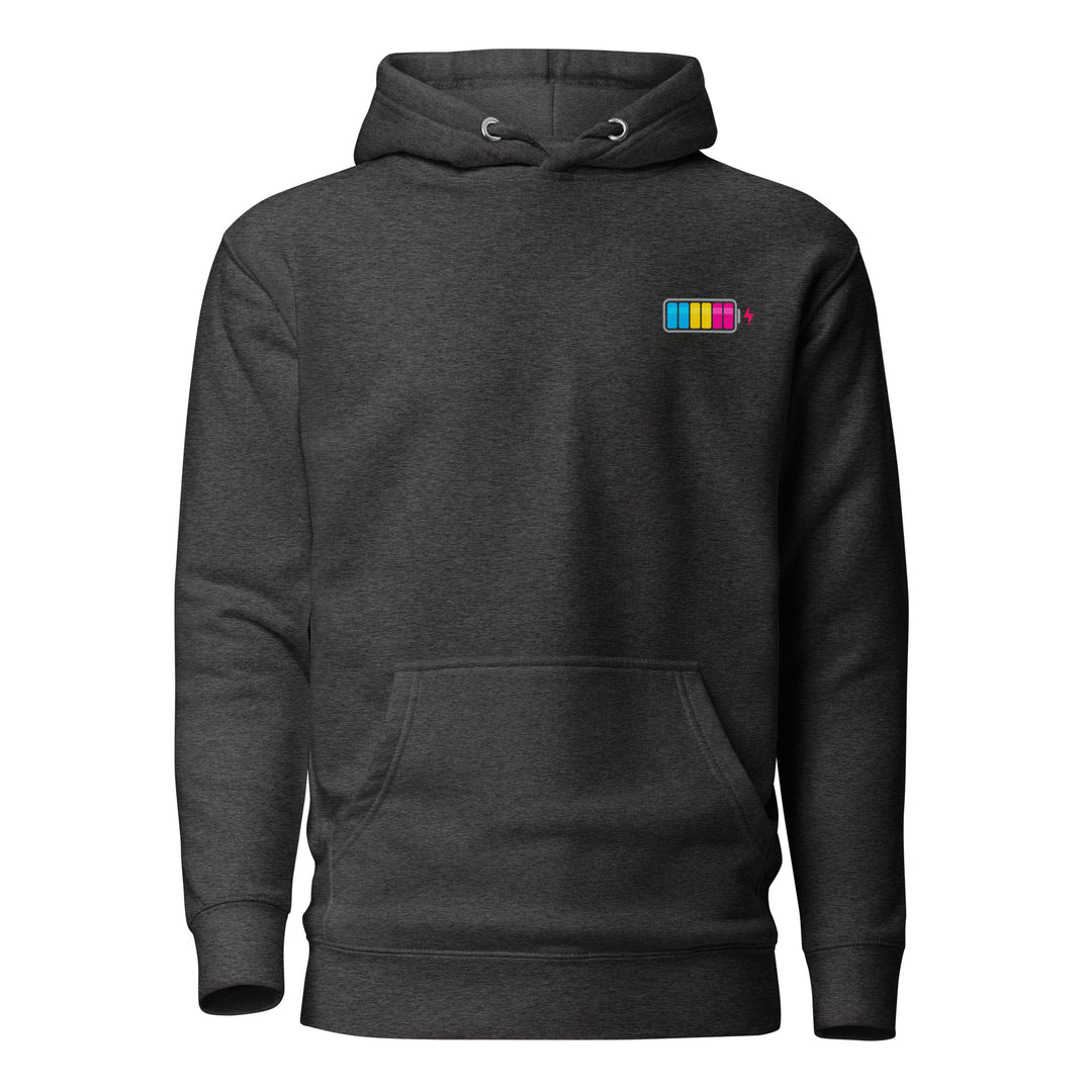 Pansexual Pride Battery Charged Hoodie The Rainbow Stores