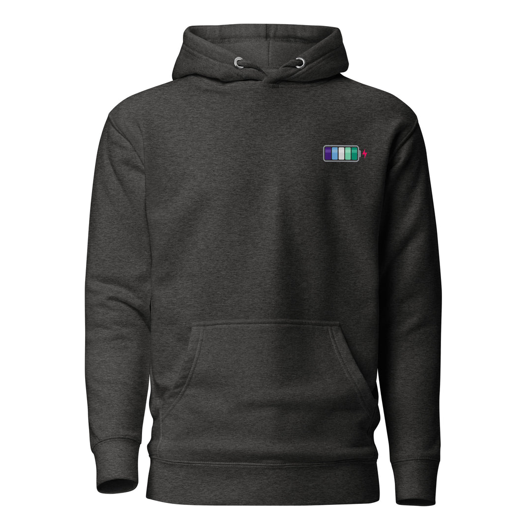 Gay Men's Pride Battery Charged Hoodie The Rainbow Stores