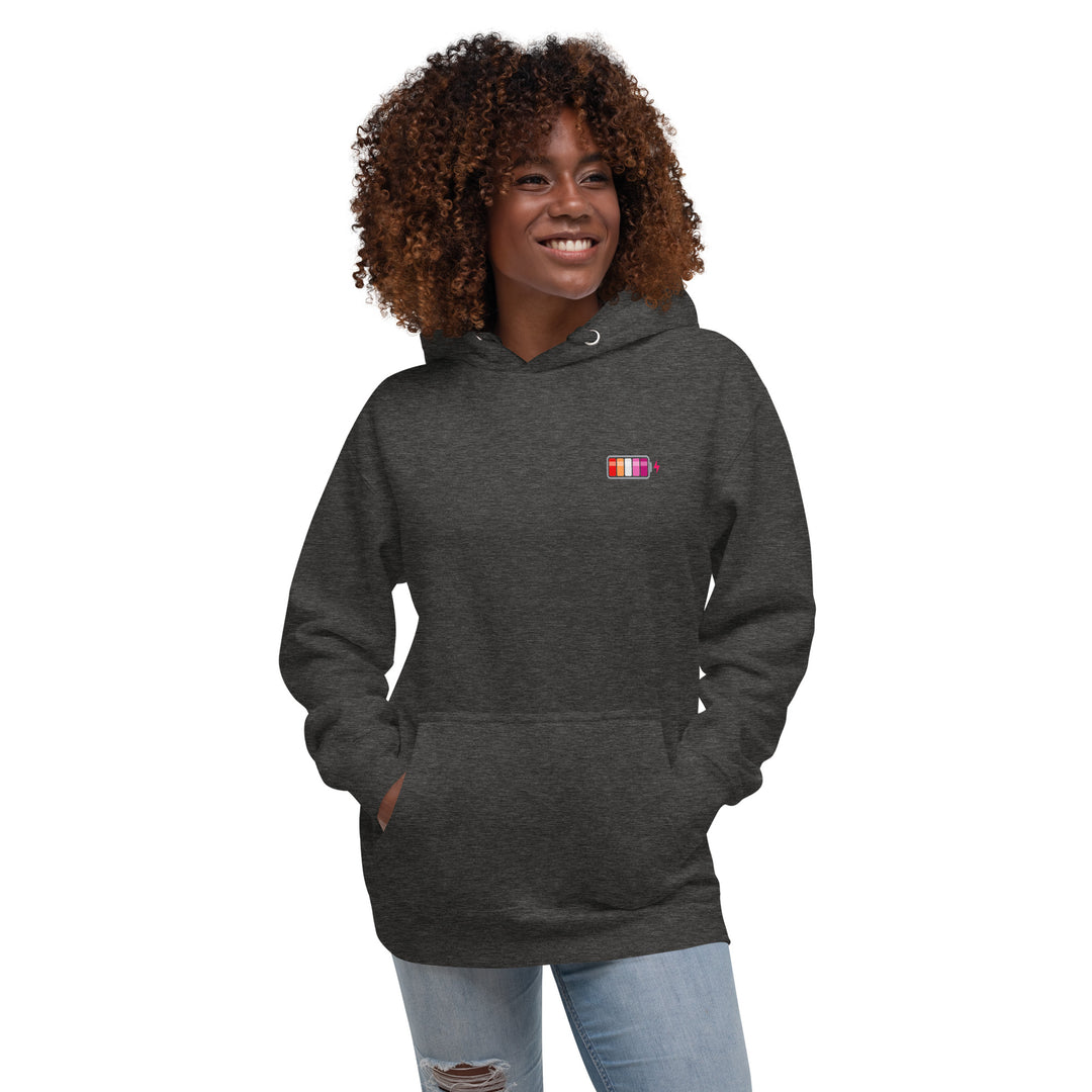 Lesbian Pride Battery Charged Hoodie The Rainbow Stores