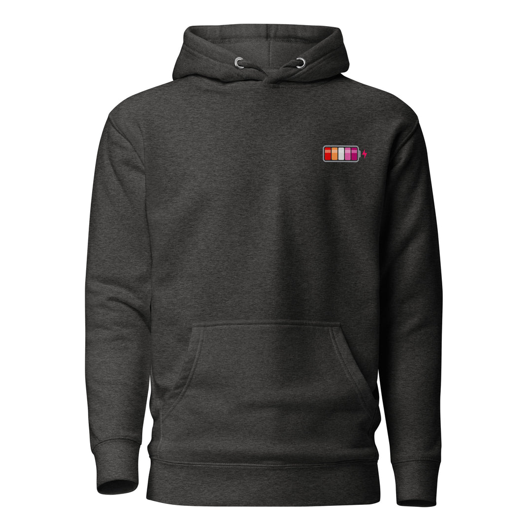 Lesbian Pride Battery Charged Hoodie The Rainbow Stores