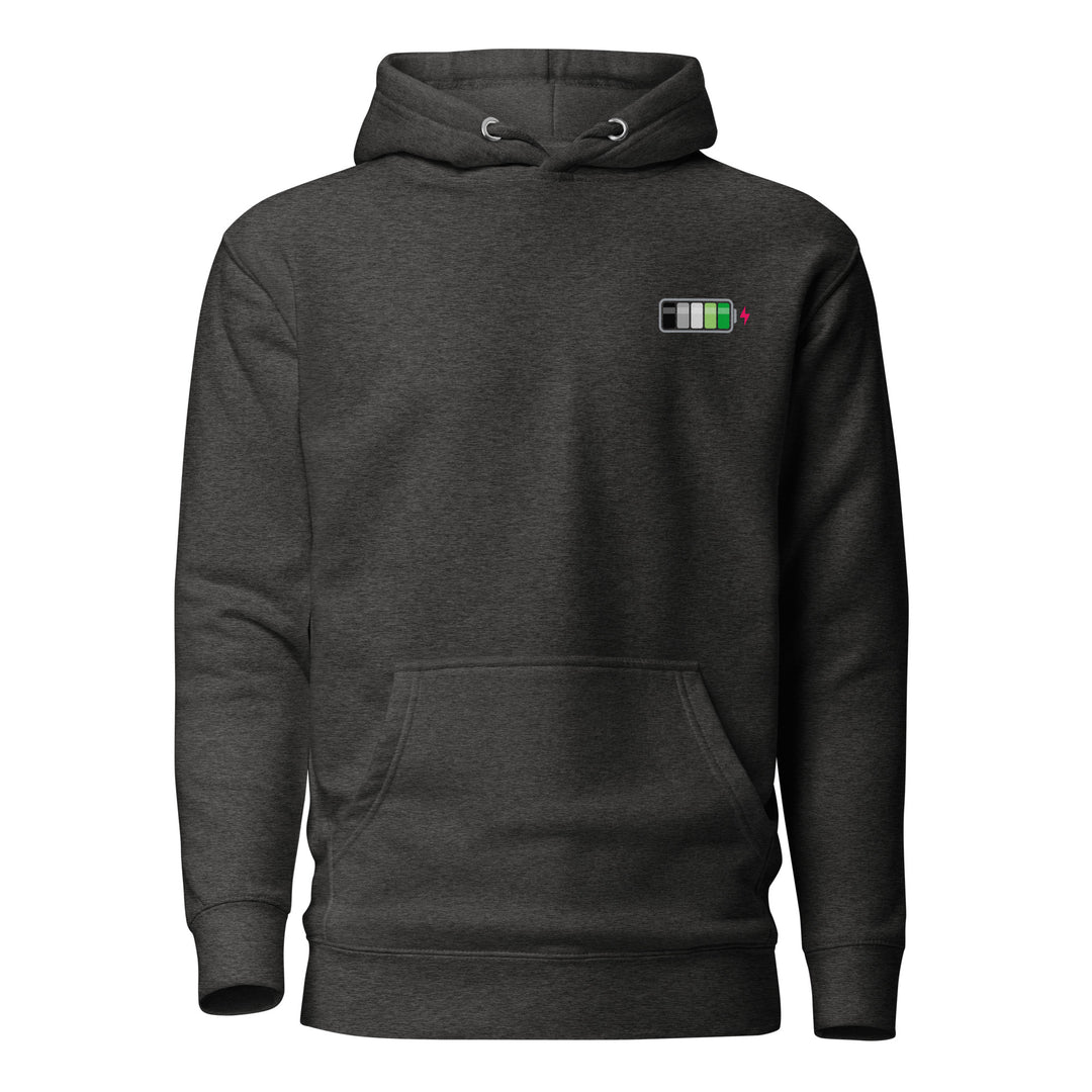 Aromantic Pride Battery Charged Hoodie The Rainbow Stores
