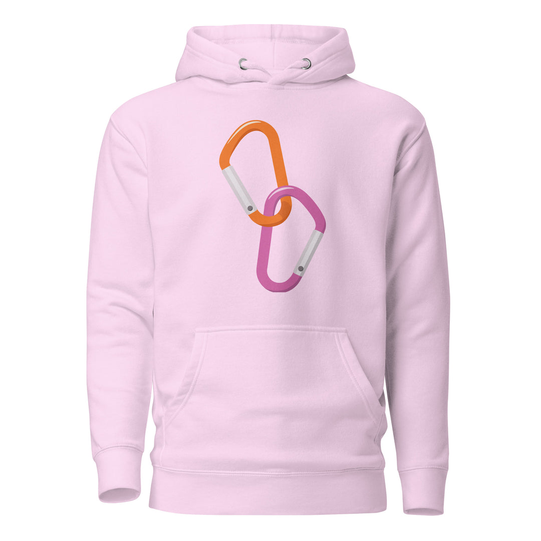 Double Carabiner Lesbian Hoodie Hoodies The Rainbow Stores