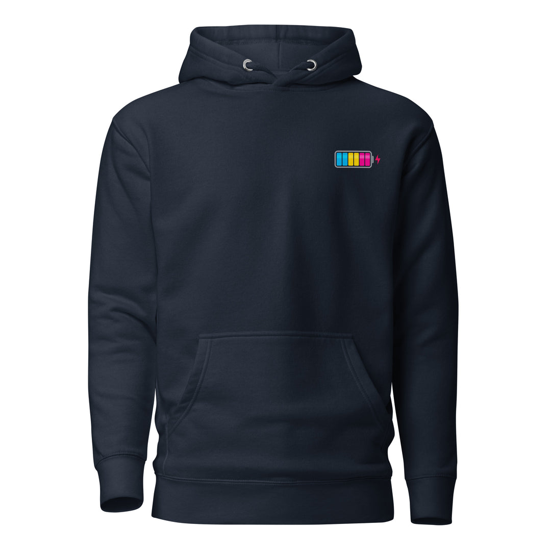 Pansexual Pride Battery Charged Hoodie The Rainbow Stores