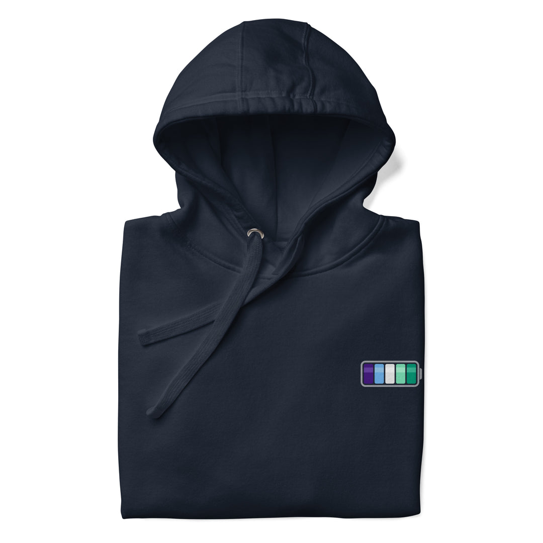 Gay Men's Pride Battery Charged Hoodie The Rainbow Stores