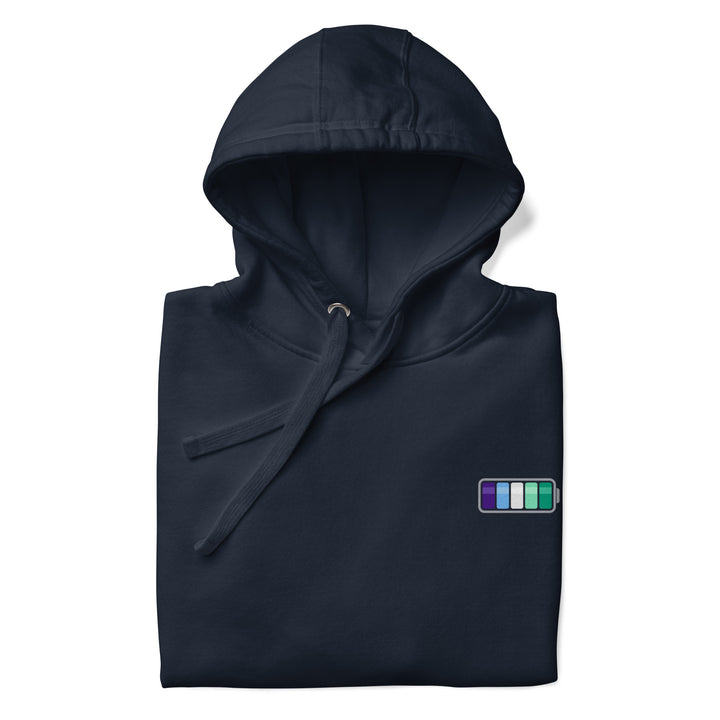 Gay Men's Pride Battery Charged Hoodie The Rainbow Stores